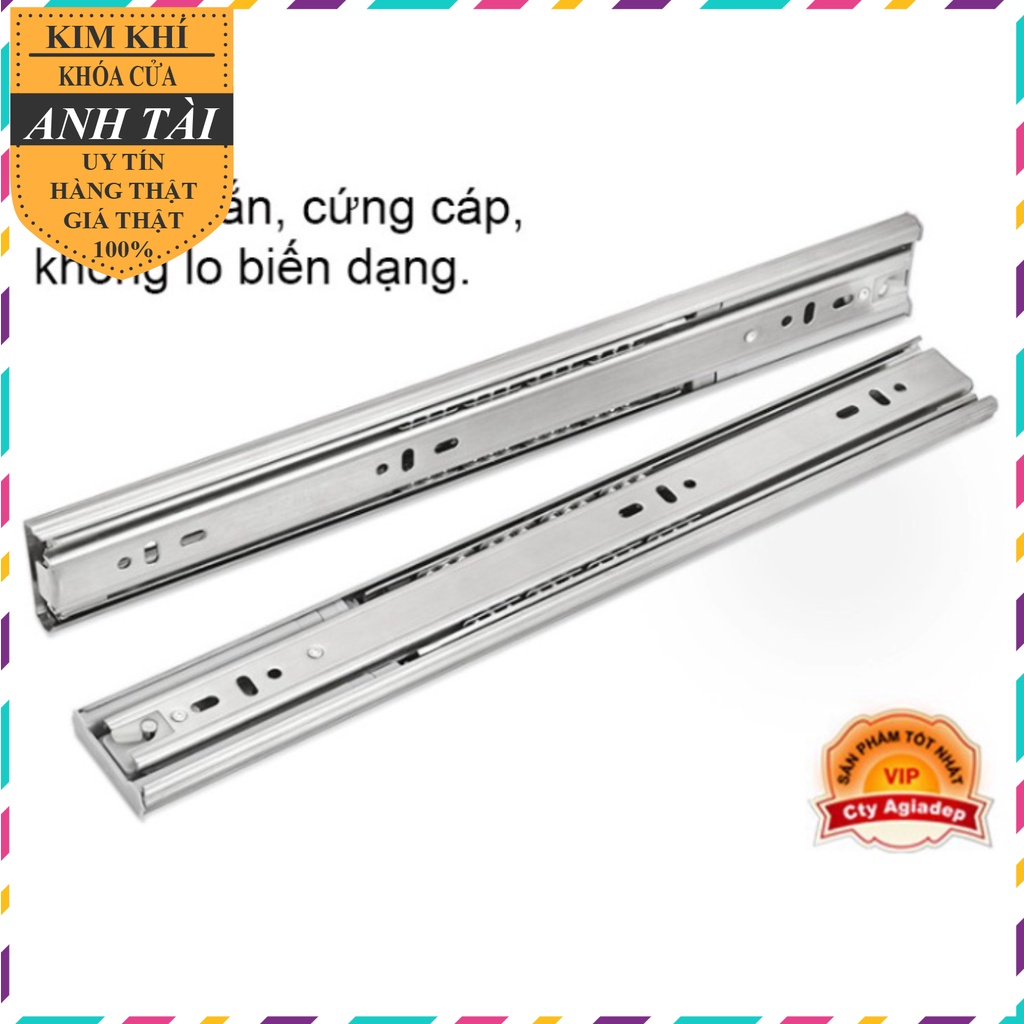 Ray trượt giảm chấn, ray bi giảm chấn lắp ngăn kéo tủ bếp, tủ áo, tủ tivi cực êm ái và bền bỉ hàng nhập khẩu BOSS
