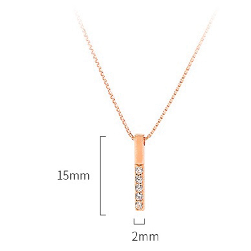 Dây chuyền S925 đính đá zircon phong cách đơn giản thời trang cho nữ