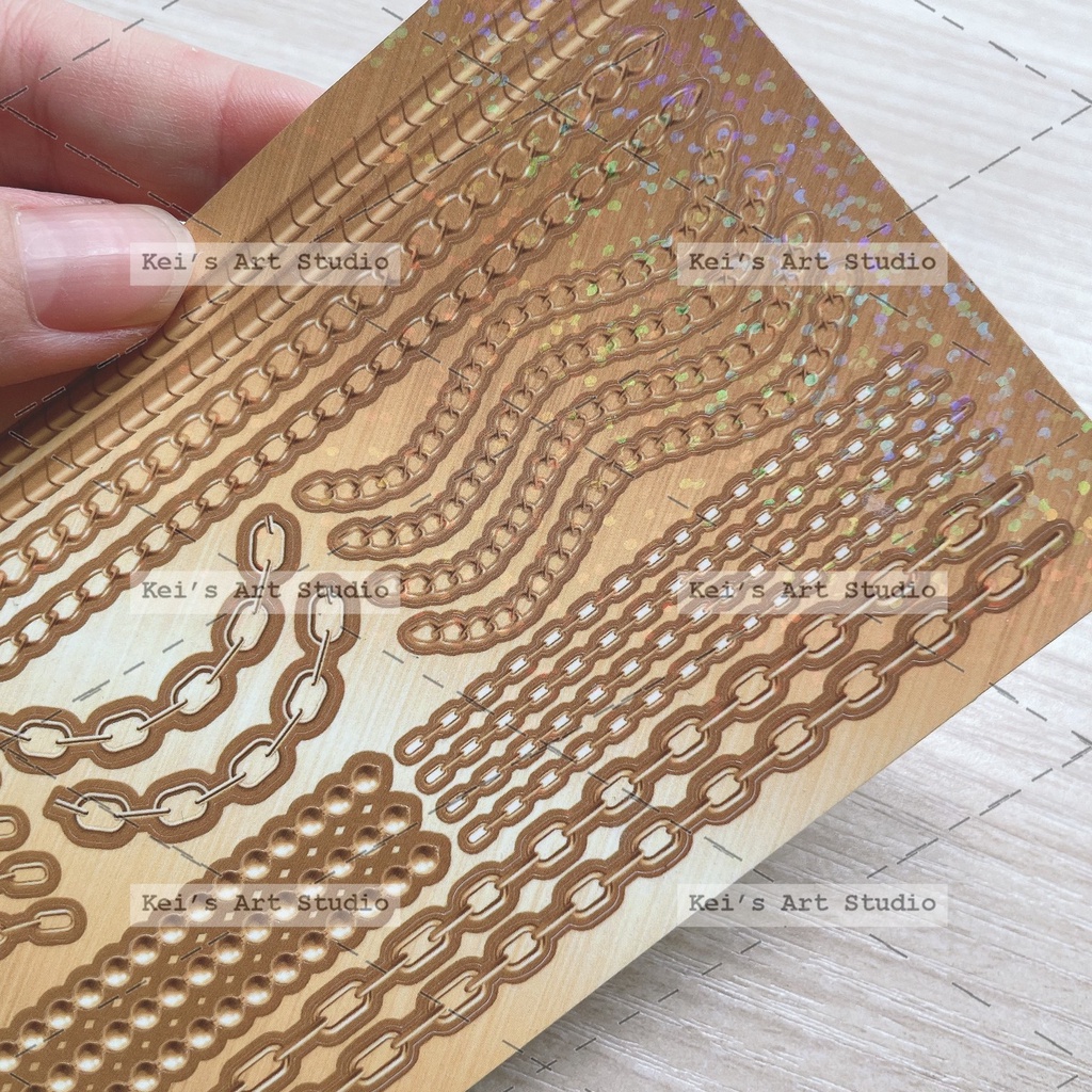 Mẫu dây xích bạc - vàng - đen