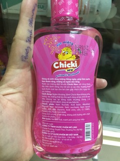 NƯỚC SÚC MIỆNG TRẺ EM CHICKI -250ML ( Dâu, Cam)