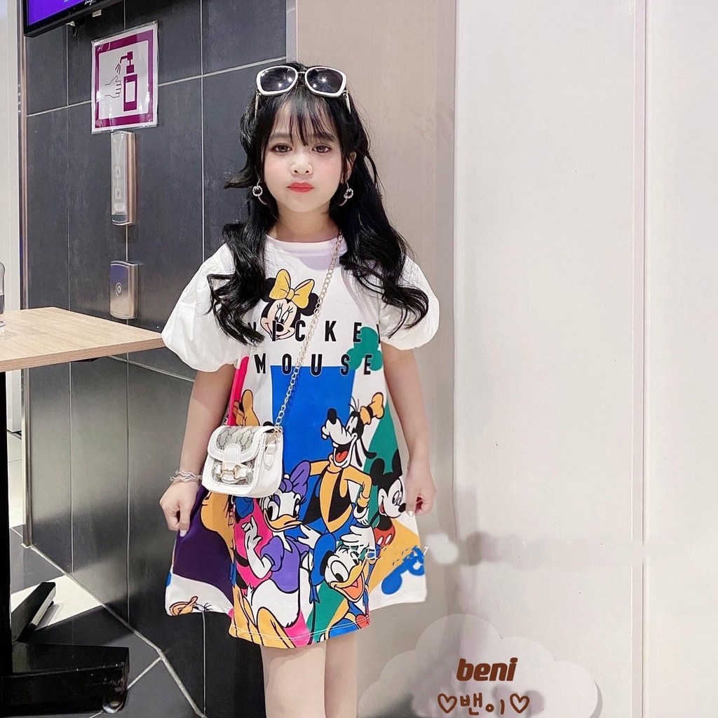 Váy Cho Bé 1-5 Tuổi Hoạ Tiết Xinh Xắn Dễ Thương Chất Cotton Mịn Không Kích Ứng Da Beni 22