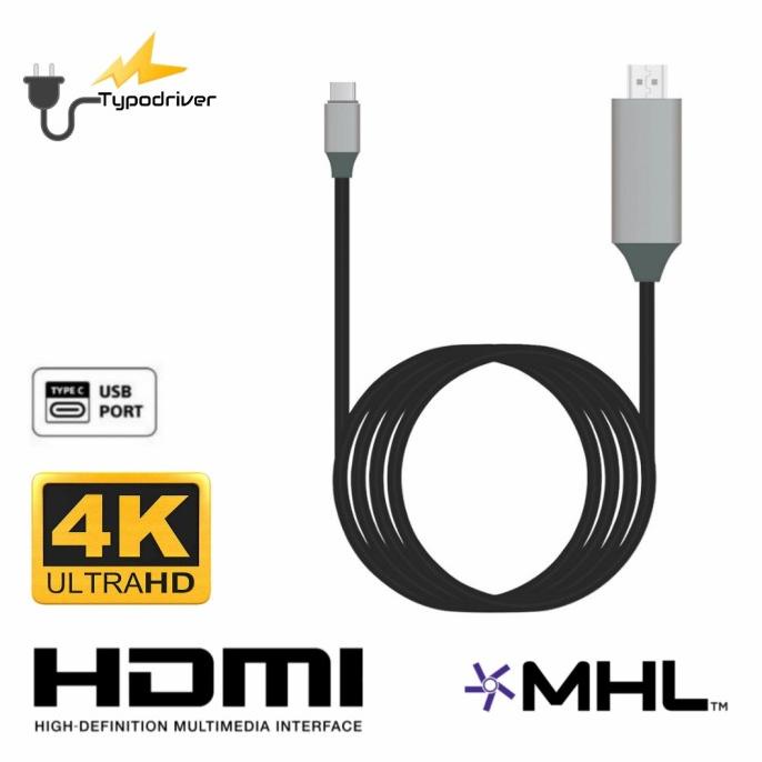 Dây Cáp Chuyển Đổi Hdmi 2M Sang Usb Type-C Mhl Chuyên Dụng
