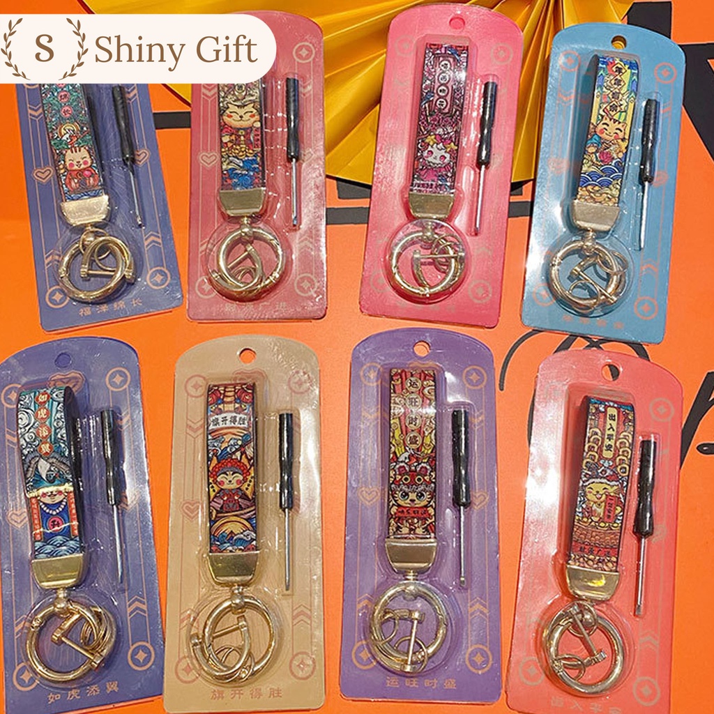 Đai móc khóa mèo vạn phúc may mắn