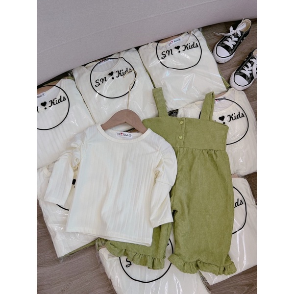 Sét yếm nhung áo tăm đáng yêu cho bé từ 10-30kg💋