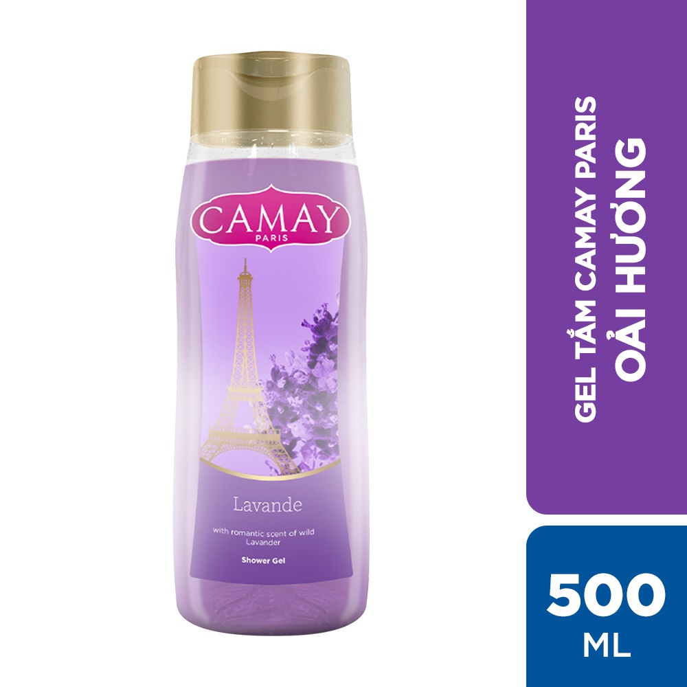 [Mã COSUI03 giảm 8% đơn 150K] Combo 2 chai Gel tắm hương oải hương Camay Paris 500mlx2