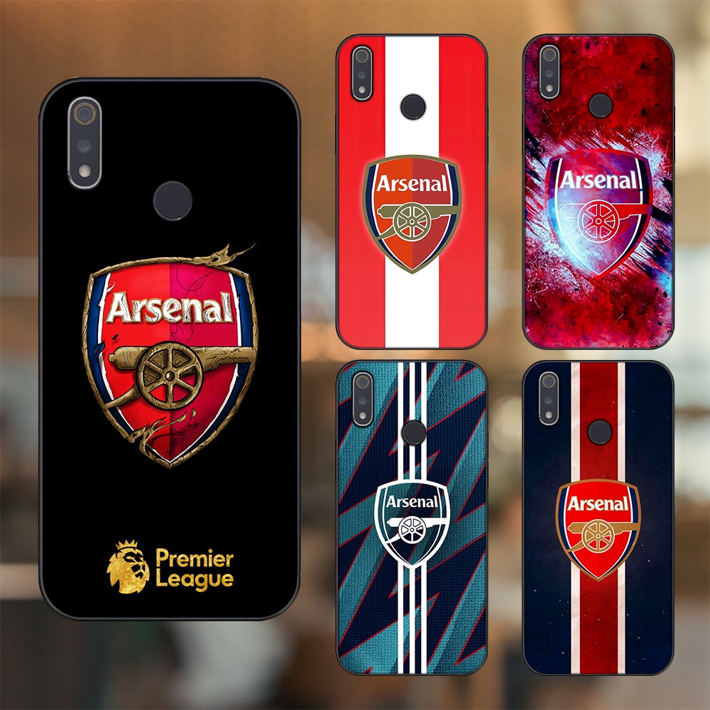 Ốp lưng Realme 3, 3 Pro viền đen in hình Arsenal FC