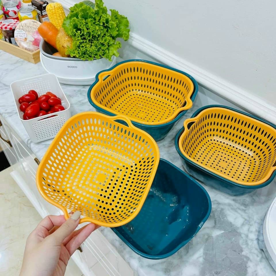 Combo Rổ 6 Món, 3 THAO 3 Rổ Nhựa PP Siêu Cứng, Siêu Bền