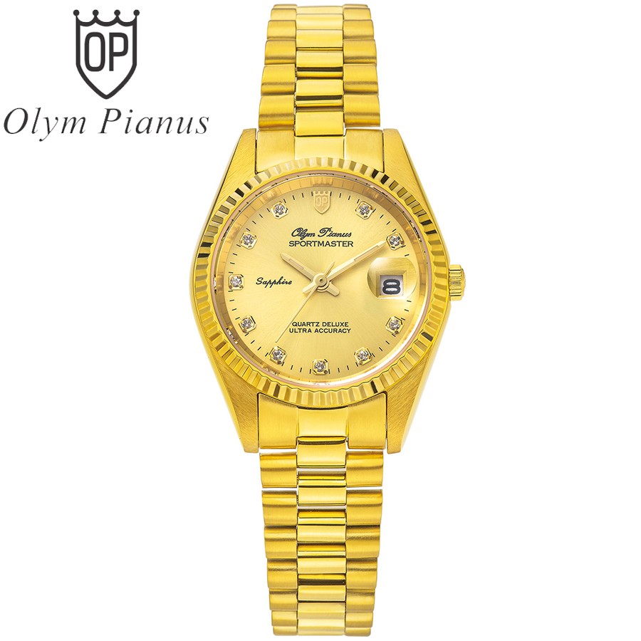 Đồng hồ nữ mặt kính sapphire chống xước Olym Pianus OP68322 OP68322LK vàng
