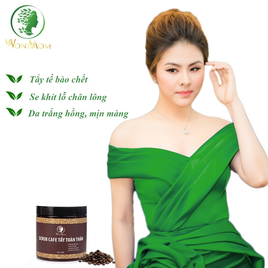 [ Giảm 35K - Đơn 339K ]  Scrub Cafe Tẩy Tế Bào Chết Toàn Thân, Giúp Trắng Da Body An Toàn Wonmom 500g