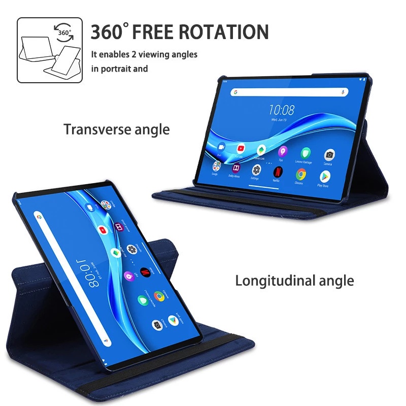 Ốp Máy Tính Bảng Có Giá Đỡ Xoay 360 Độ Cho Lenovo Xiaoxin Pad 2022 M10 Plus 3rd Gen 10.6 Tad P11 Pro P11 Plus M10 X306 X605