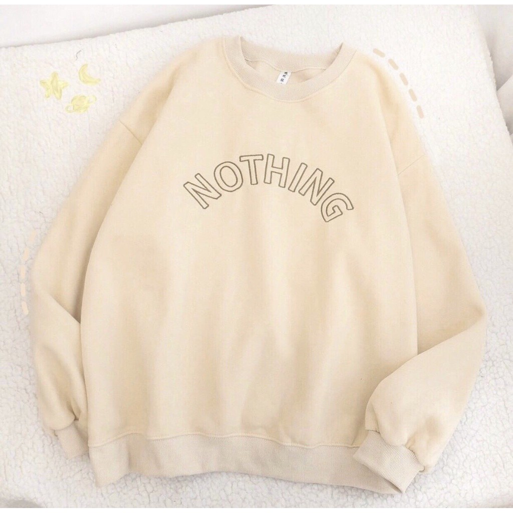 Áo Sweater NOTHING Unisex (Bo Vải) 1hitshop