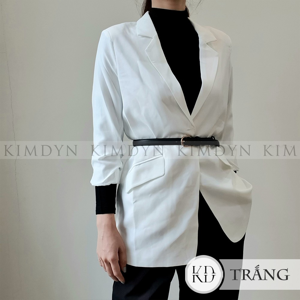 Áo khoác blazer nữ có đệm vai ba màu thanh lịch [KDBL06]