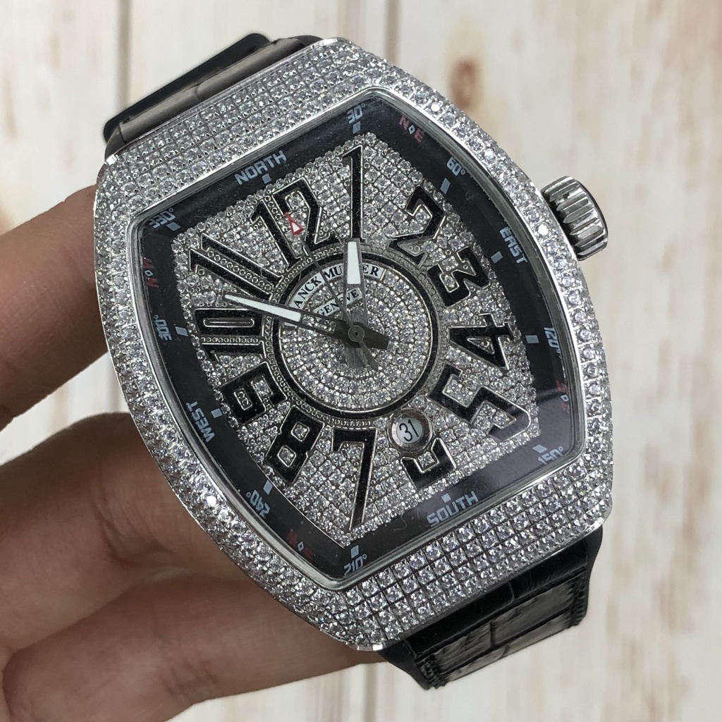 Đồng Hồ Nam FM VANGUARD Full Đá Máy Cơ Automatic, Size 44x55mm Chống Nước Chống Xước [Bảo Hành 18 Tháng - 1 Đổi 1 15 Ngà