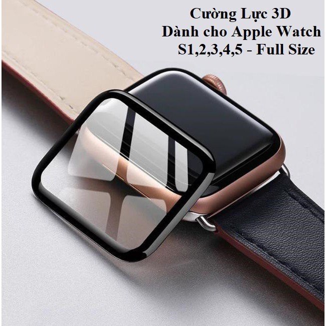 Cường lực 3D dẻo Aple Watch kích thước 38,40,42,44,41,45 seris1,2,3,4,5-Hạn chế bụi bẩn, trầy xước màn hình, bám díthước