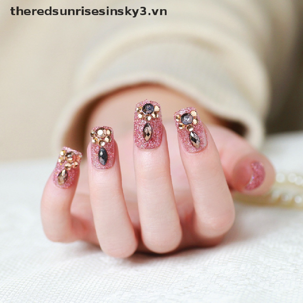 Set 24 Móng Tay Giả Dán Trang Trí Nghệ Thuật