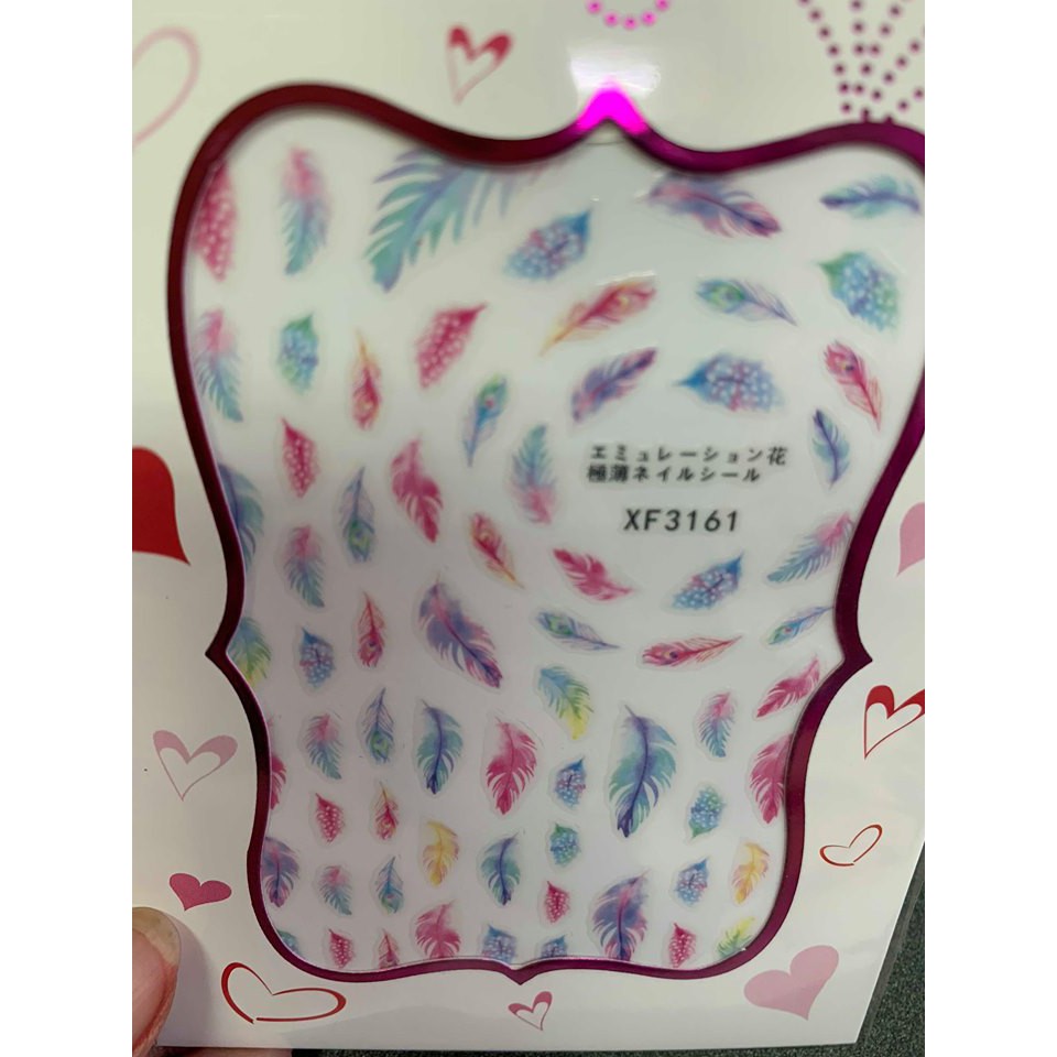 Nail Sticker Mẫu Hoa Lá Cành Mới Dán Móng Tay 3D Flower