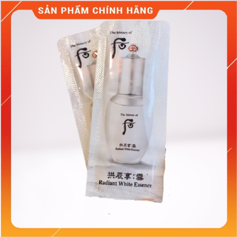 10 gói tinh chất dưỡng trắng da chống lão hoá Whoo radiant white essence 1ml