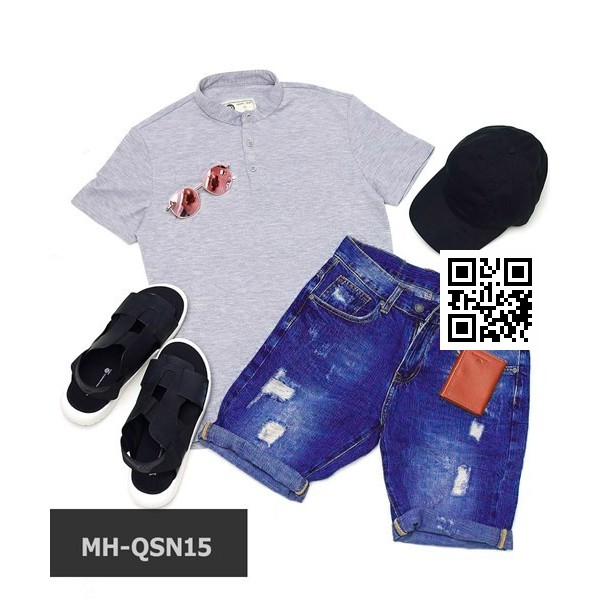 Quần Short Jean Nam Rách