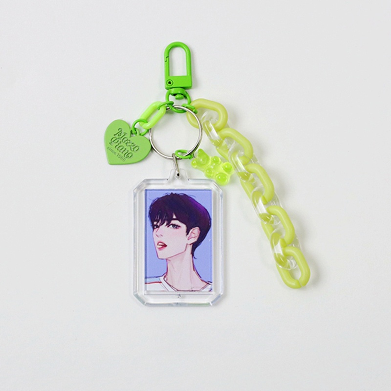 Ví Đựng Thẻ Bằng Acrylic Hình Gấu KPOP Kèm Móc Khóa DIY