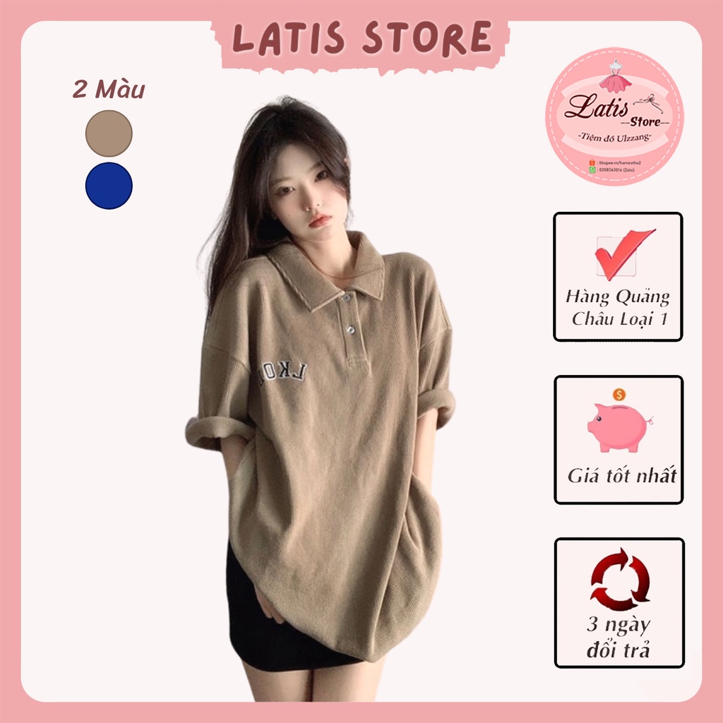 Áo Thun Polo LKOD Cổ Bẻ Nam Nữ, Áo Phông Polo Form Rộng Unisex Hàng Quảng Châu Phong Cách Ulzzang - Latis Store