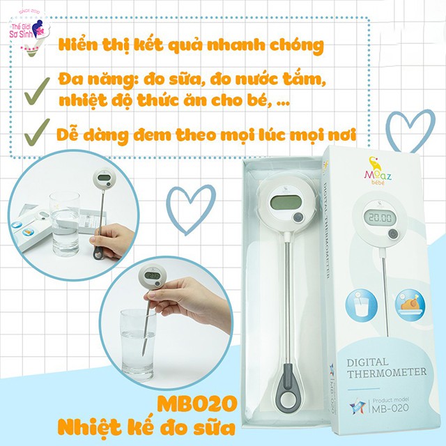 Nhiệt Kế Đo Nước Pha Sữa An Toàn Cho Bé Moaz Be Be MB020 Chất Liệu Cao Cấp, An Toàn Khi Sử Dụng - Thế Giới Sơ Sinh