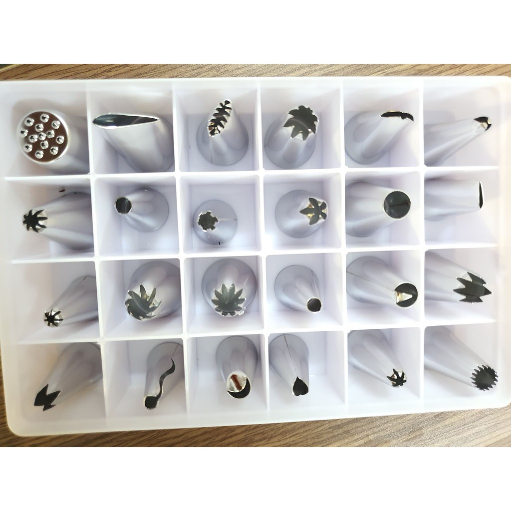 Bộ 24 đui / đuôi ⚡ HÀNG LOẠI 1 ⚡ bộ bắt bông kem 24 đuôi giúp bạn thỏa sức trang trí bánh kem