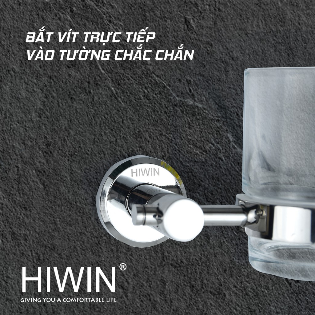 Kệ cốc đơn inox 304 mặt gương sáng bóng cao cấp Hiwin Y-531