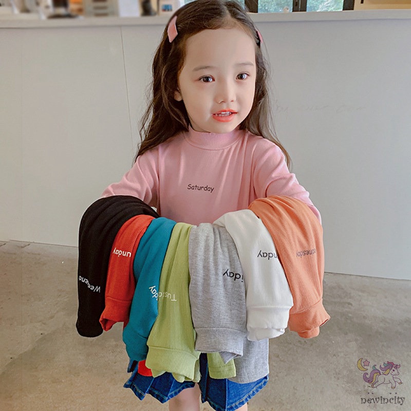 Áo Thun Dài Tay Cổ Tròn Cho Bé Gái