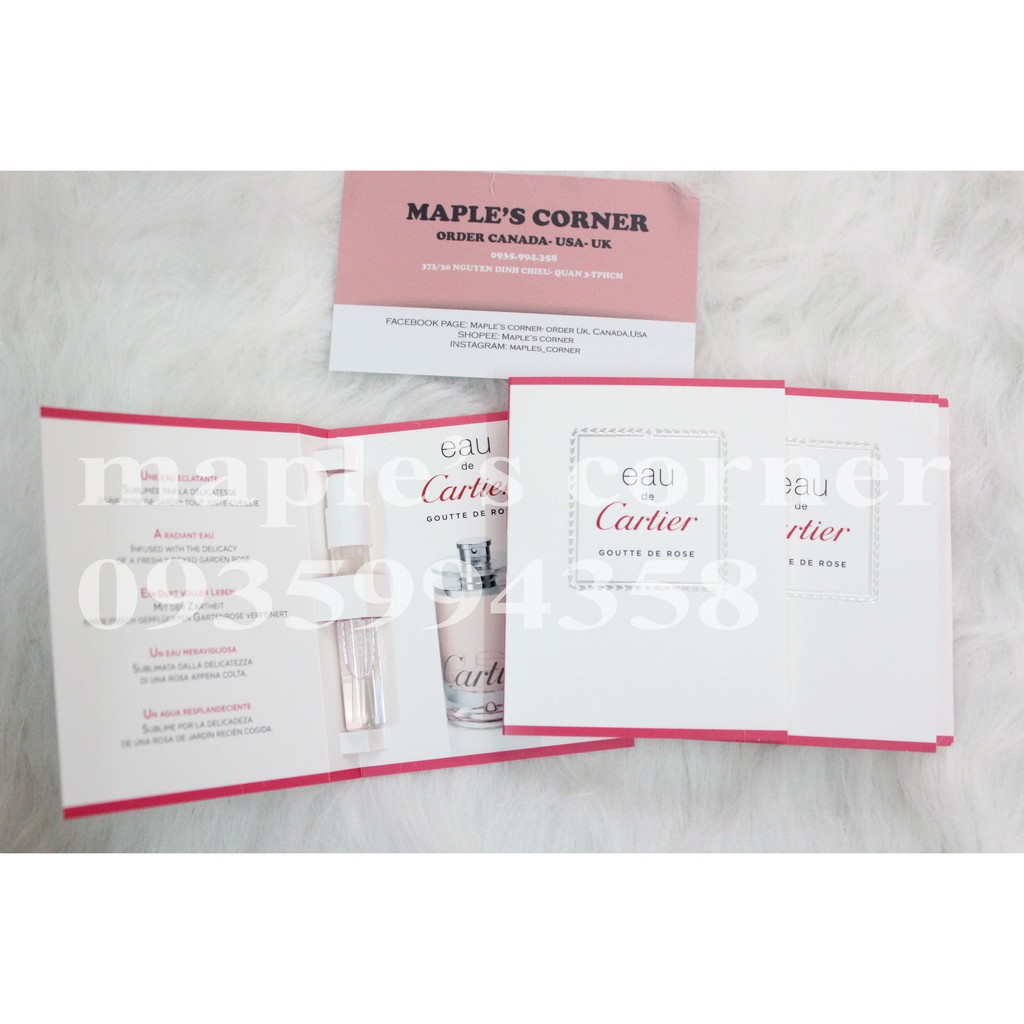 nước hoa eau de cartier goutte de rose 1.5ml