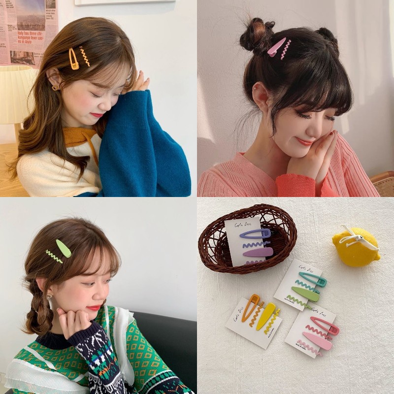 Kẹp Tóc Nhỏ Nhắn Màu Sắc Dễ Thương Xinh Xắn Dành Cho Nữ
