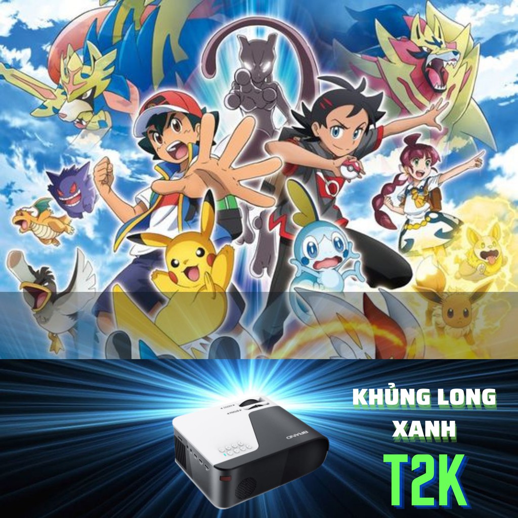 Máy chiếu Khủng Long Xanh T2K PRO tích hợp Android, Youtub, Netflix, Facebook, HDMI kết nối với laptop hỗ trợ FullHD. | BigBuy360 - bigbuy360.vn