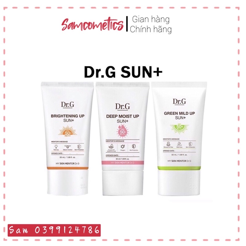 Kem chống nắng làm sáng da Dr.G Brightening Up Sun - Green Mild Up Sun+ SPF 50+/PA++++ 50ml