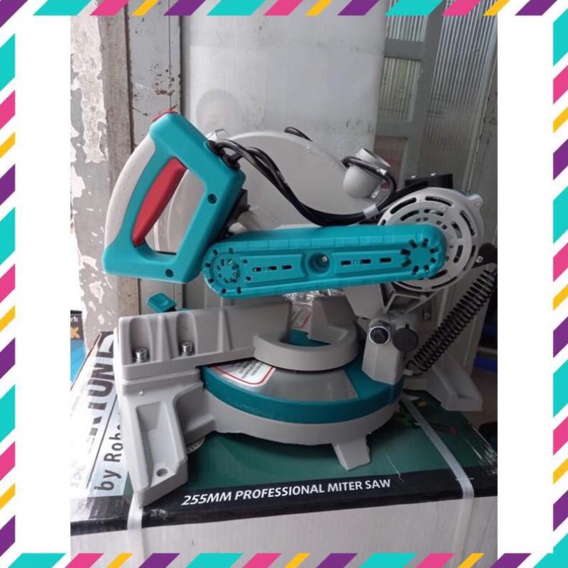 MÁY CẮT NHÔM TMAX DÂY CUROA CẮT XOAY 45 ĐỘ DĨA CẮT 255MM 1850W NEW 100%