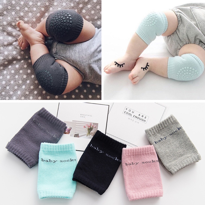 Tất tập bò, miếng lót bảo vệ đầu gối mềm mại chống trơn trượt cho bé
