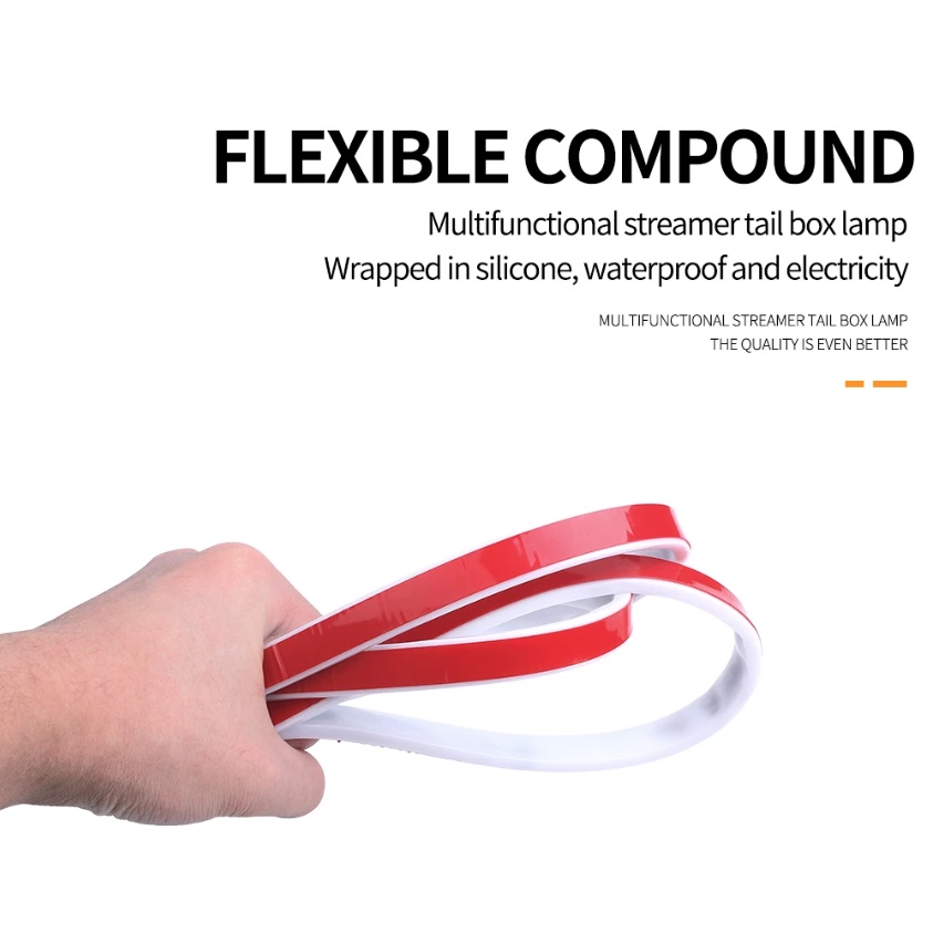 Dây Đèn LED Cảnh Báo 1.2M 1.5M 4- 12V Đa Năng Gắn Đuôi Xe Hơi