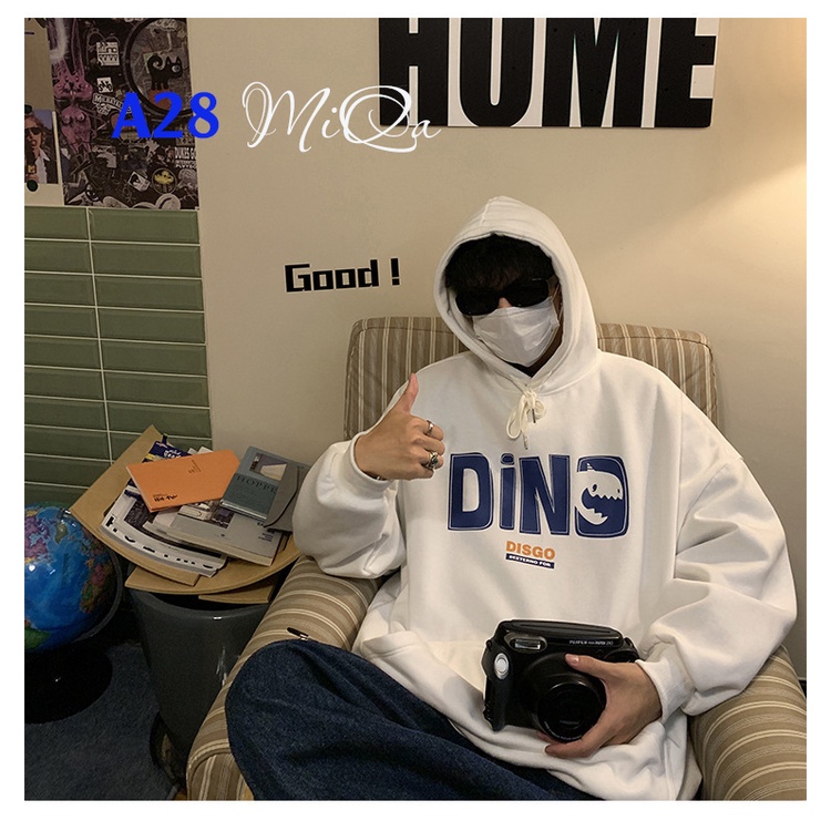 Áo Nỉ Bông Thời Trang UNISEX Hoạ Tiết Chữ DINO 🦖 / HOODIE FREESIZE 💜 MiQa 💜 #05 | BigBuy360 - bigbuy360.vn