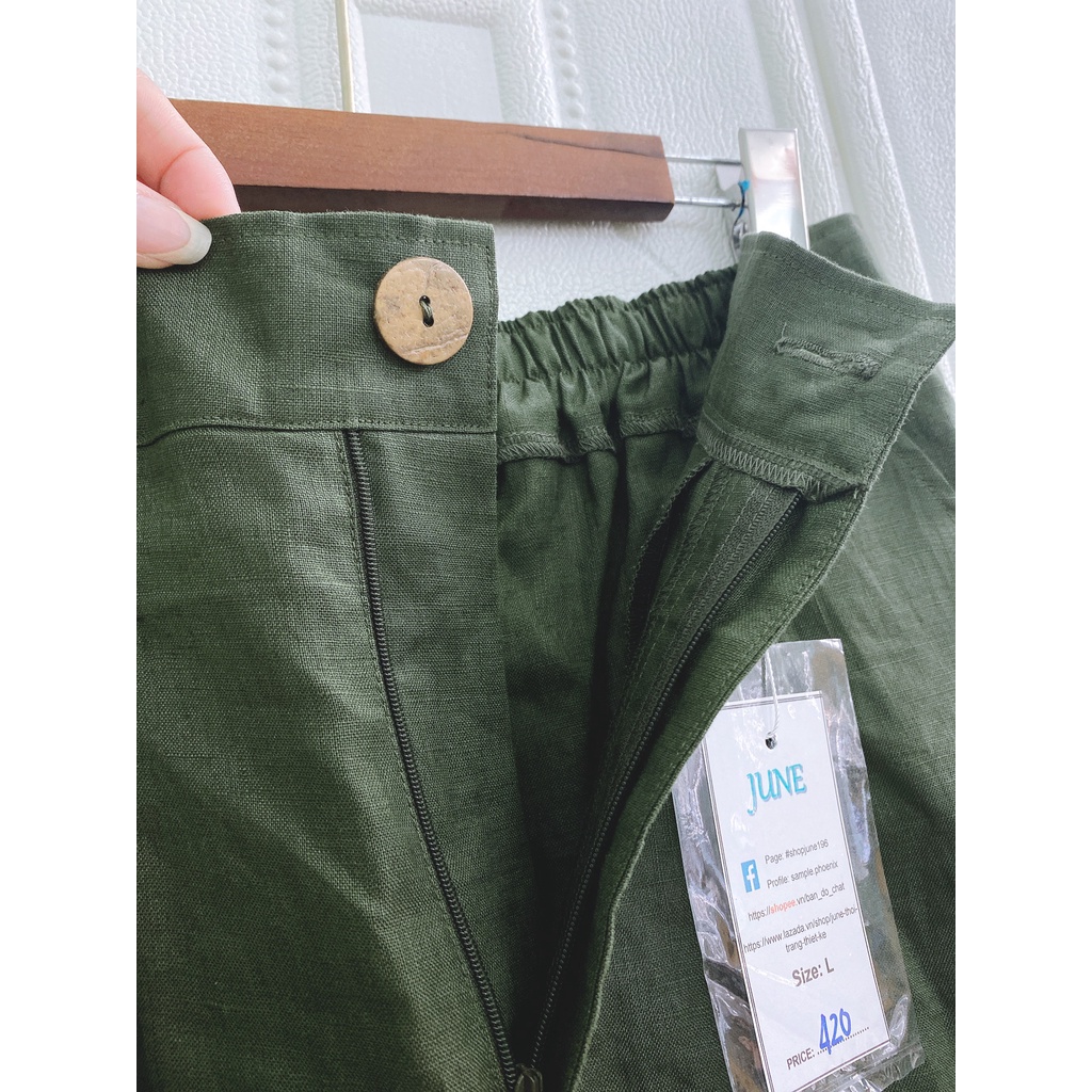 JUNE LINEN Q08 - Quần Baggy LINEN TƯNG PREMIUM Nhiều màu. BIGSIZE