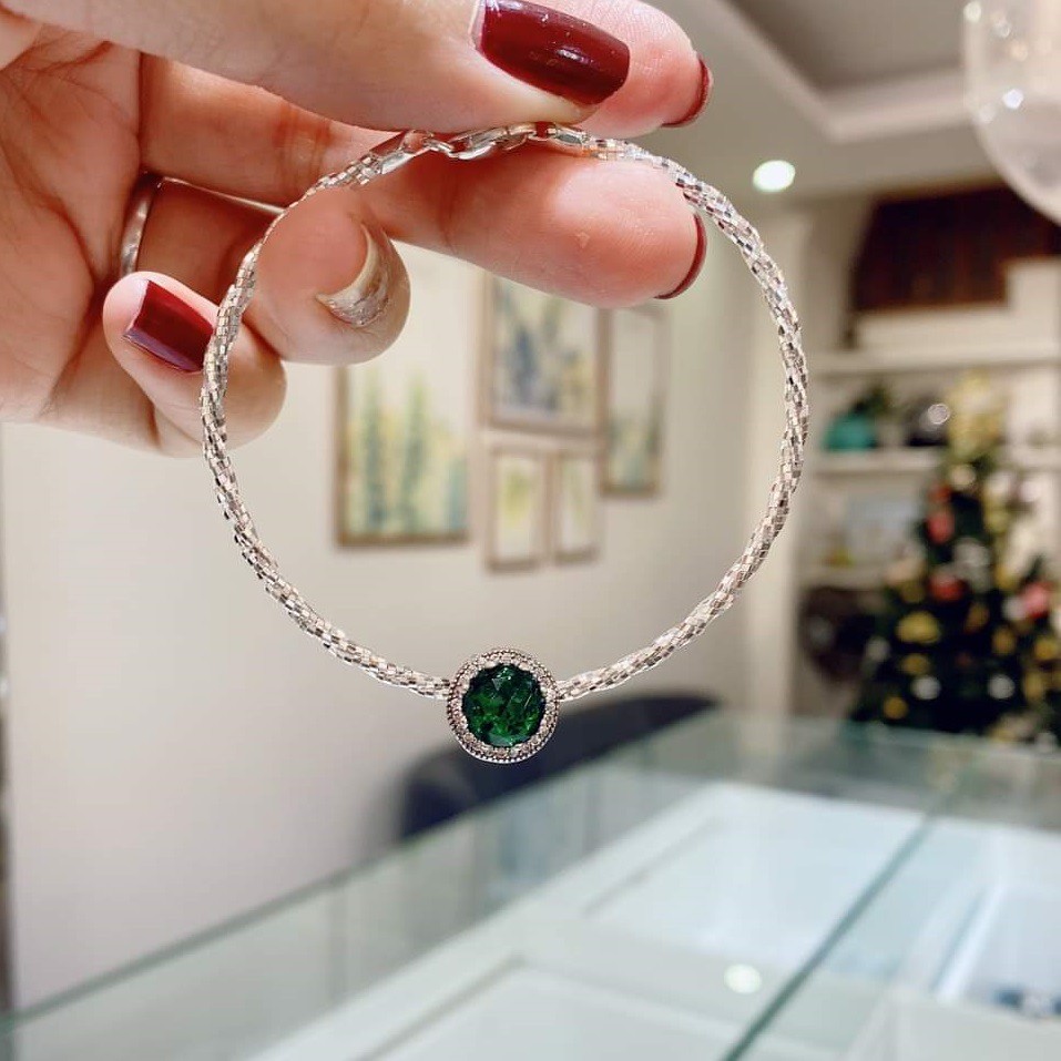 Vòng tay bạc phay Vip Thiên kim mix charm bạc cao cấp Q223 | BigBuy360 - bigbuy360.vn