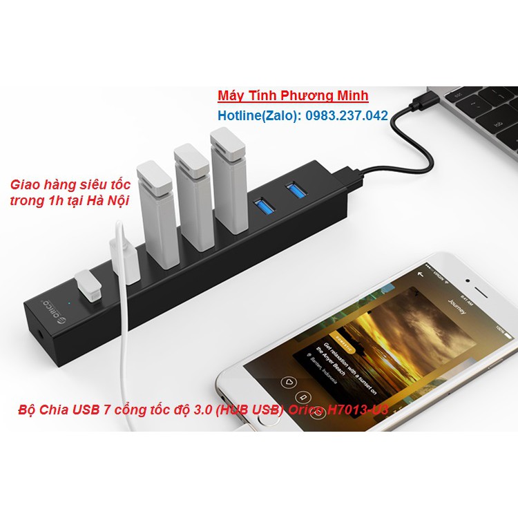 Bộ Chia USB 7 cổng USB 3.0 (HUB USB) Orico H7013-U3- Bảo hành 12 tháng