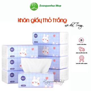 Giấy ăn, khăn giấy thỏ trắng nội địa Trung siêu mềm mại, siêu dai