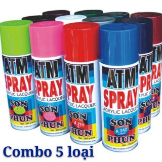 Combo 5 chai sơn xịt ATM