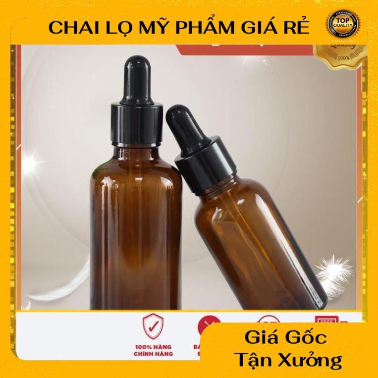 Lọ Chiết Serum ❤ RẺ VÔ ĐỊCH ❤ [30ml] Chai lọ đựng tinh dầu bóp giọt khoen đen , chai lọ chiết mỹ phẩm , phụ kiện du lịch