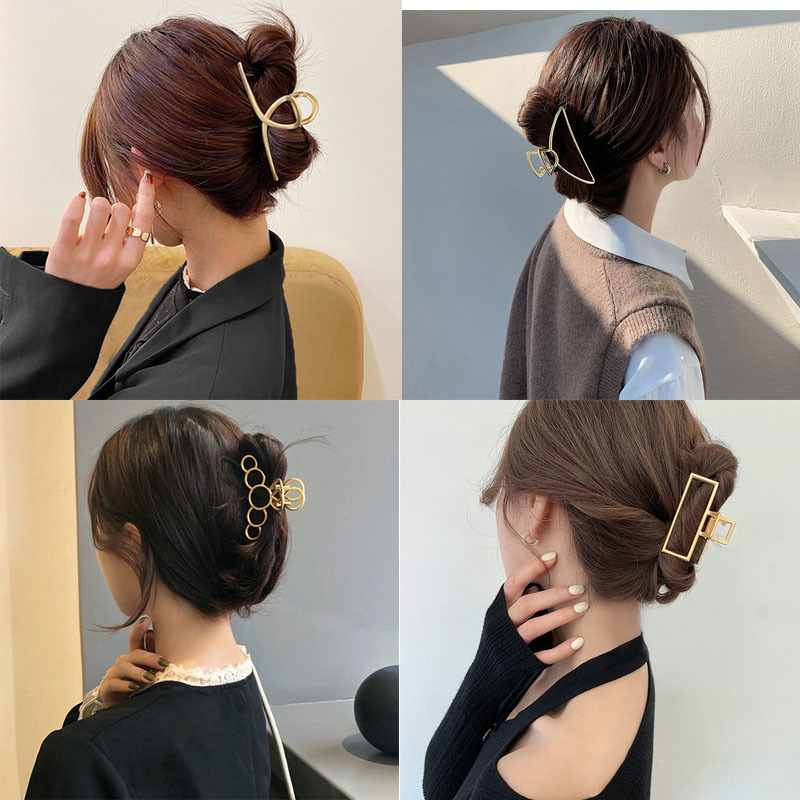 Kẹp tóc càng cua kim loại phong cách Hàn Quốc thời trang
