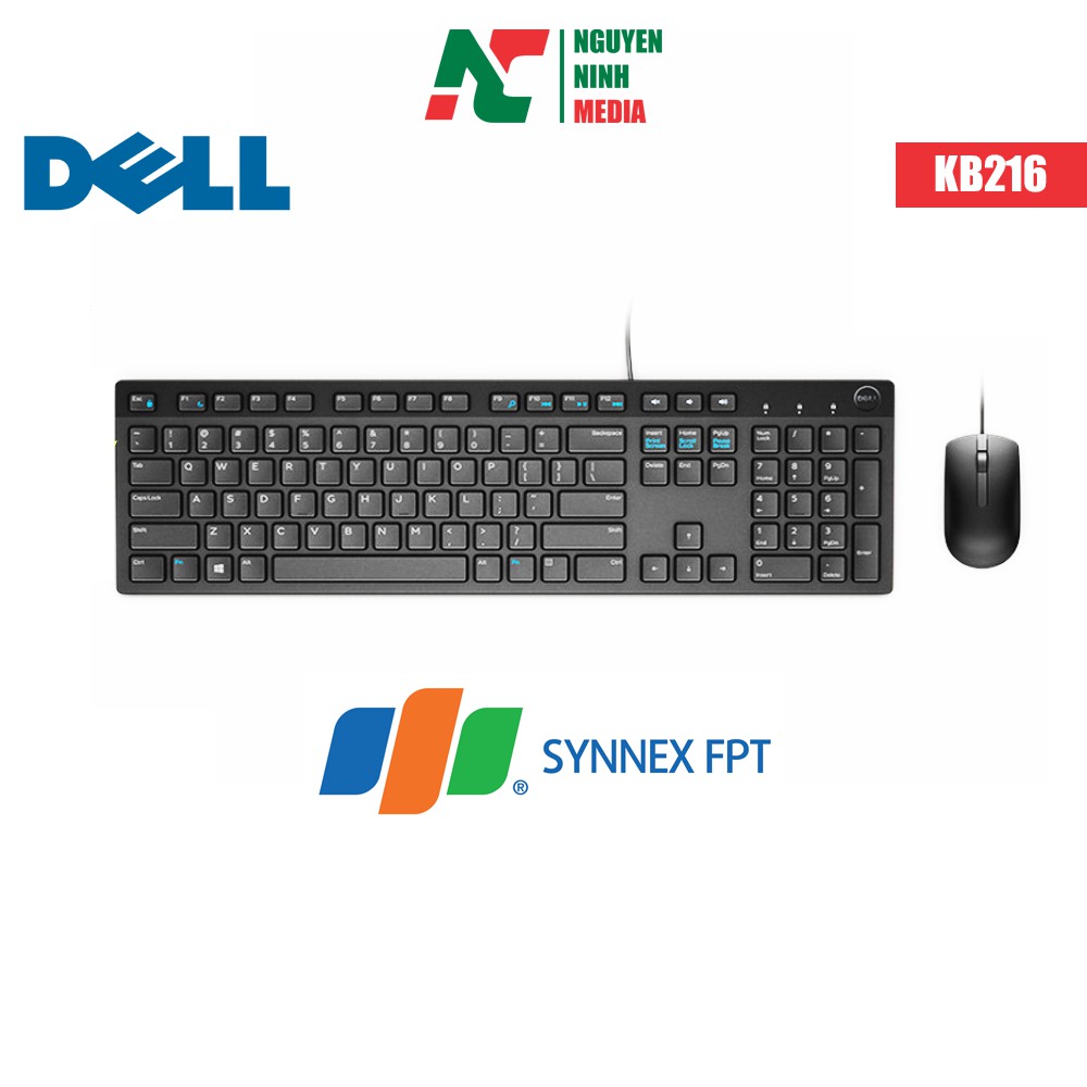 [Mã ELFLASH5 giảm 20K đơn 50K] Bộ Phím Chuột Dell Có Dây KB216 + MS116 - Hàng Chính Hãng | WebRaoVat - webraovat.net.vn