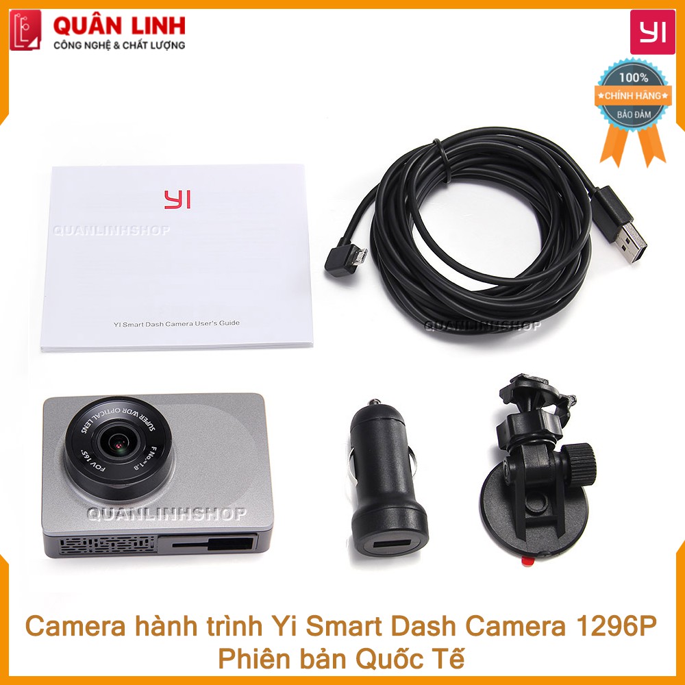 Camera hành trình Xiaomi YI Car Smart Dash Camera 1296p 2K - phiên bản quốc tế, tặng kèm thẻ nhớ 64GB | BigBuy360 - bigbuy360.vn