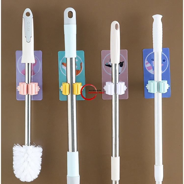 [Giá Sỉ] Móc Treo Dán Tường, kẹp giữ chổi, cây lau nhà, hàng cao cấp