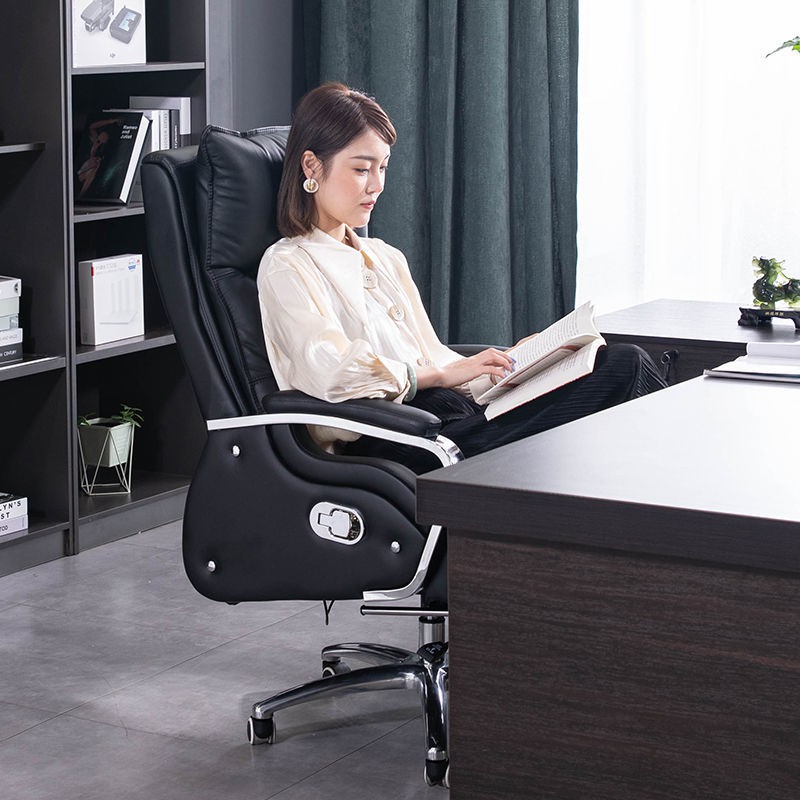 Ghế da Manyi cho sếp kinh doanh massage văn phòng giám đốc điều hành thoải mái và ít vận động Bàn máy tính tại