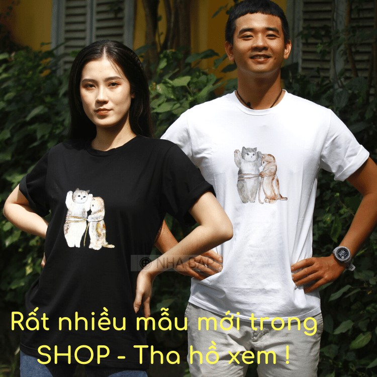 Áo cộc unisex nam nữ NHABAP kiểu áo ngắn tay không cổ Vẽ Handmade Cúc Daisy cute form rộng giặt không phai ATV001 | BigBuy360 - bigbuy360.vn