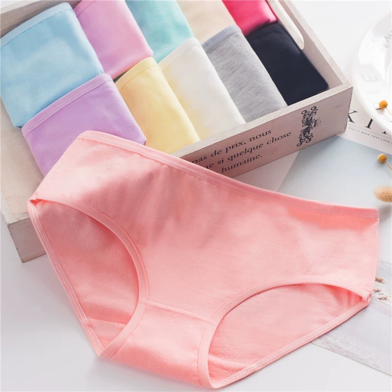 Quần lót Cotton lưng thấp thoáng khí màu sắc kẹo ngọt xinh xắn