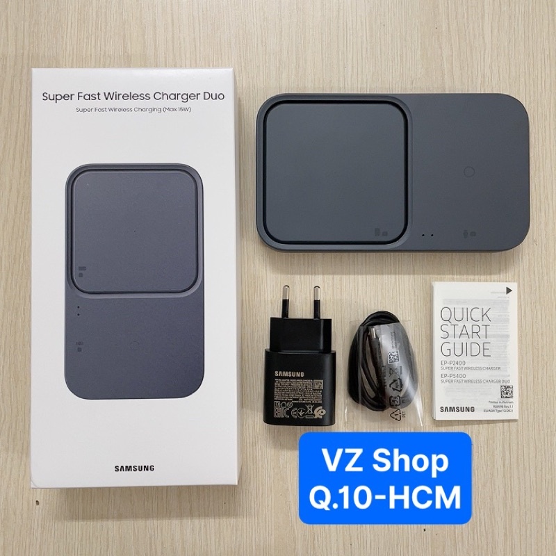 Chính hãng-Đế sạc đôi không dây 15w Super Fast Wireless Charger Duo P5400 Samsung bh 6 tháng